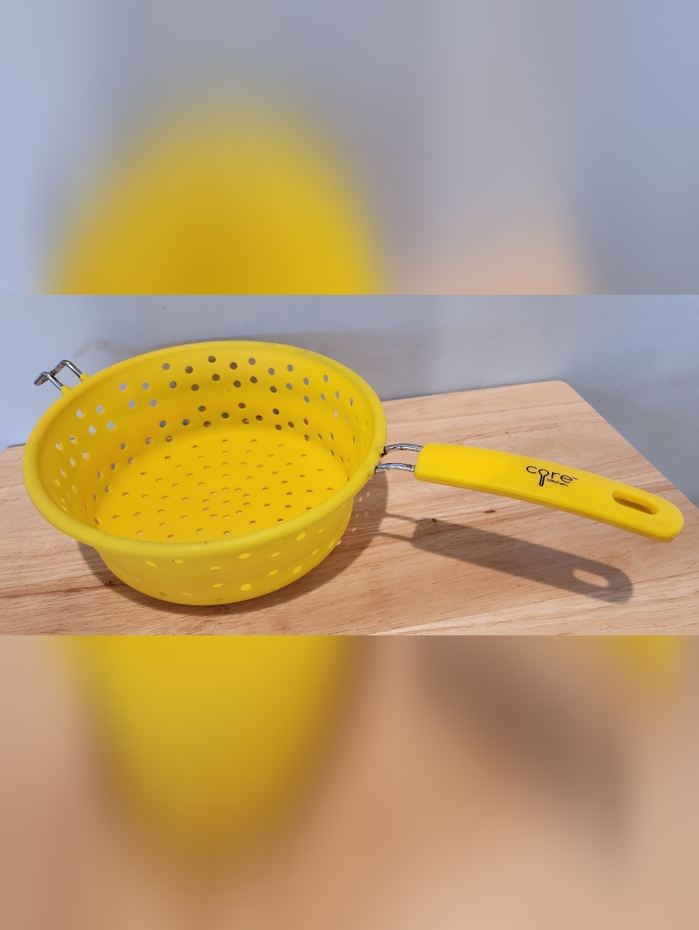 8" Collapsible Silicone Strainer/Steamer/Collander Handle Stainless Steel Frame